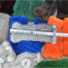 2025 New Brand Style Top Quality Women's 100% Winter Warm Real Mink Fur Knitted Half Finger Gloves Girls Typing Mittens