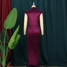 Burgundy Dresses Plus Size 4XL Sexy Bodycon Long Prom Slit Evening Birthday Party Cocktail Outfits for Ladies 2024 Spring Summer