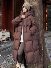 Women's Fashionable Long Winter Hooded Parka Jacket