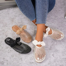 New Women's Flat Slippers Summer Fashion Mesh Sandals Hollow Mesh Breathable Shoes Slippers Footwear Shoes for Women Plus Siz 43