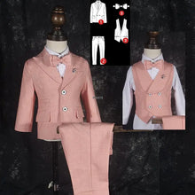 Newborn Baby Kids1 Year Birthday Suit Flower Boys Formal Purple Wedding Suit Children Photograph Dress Performance Show Costume