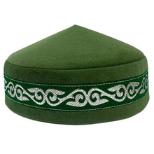 Kazakh Hats for Men Embroidered Blue Green Black Handmade Dancing Party Cotton Dubai Kufi Hijab Spring Caps Elegant
