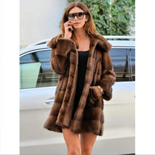 Women's Luxury Hooded Faux Fur Mid-length Jacket