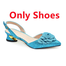 Ladies Shoe and Bag Set Latest Designers Luxury Italian Party Shoes and Bag Set for Women Rhinestone Wedding Bride Shoes Woman