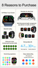 2025 AI Diagnosis NFC Smart Watch Women 1.85 inch AMOLED Blood pressure Heart Rate Temperature BT call Smartwatches Men For IOS
