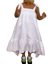 Wmstar Plus Size Dresses for Women New In Summer Clothes Slip Bow Big Hem Solid Elegant Maxi Dress Wholesale Dropshipping 2023