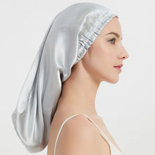 100% Mulberry Silk Sleep Cap for Long Hair Bonnet with Soft Elastic Band for Woman Hair Care