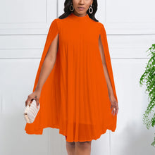 Chiffon Dress for Women Elegant 2024 New Round Neck Batwing Sleeve Loose Knee Length Luxury African Birthday Party Dinner Dress