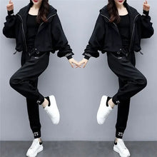Women's Tracksuit Korean Elegant Hoodie Zipper Jacket Coat Sport Pants Two Piece Suit 2025 Spring Autumn New in Matching Set