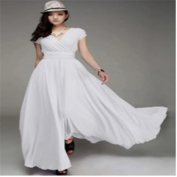 Elegant bodycon sexy Women's dress for women 2022 summer short sleeve chiffon boho party dresses woman robe femme ladies