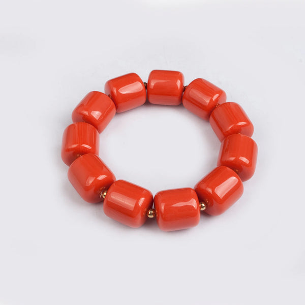 32 inches Long Orange Beads African Jewelry Set Women Bridal Party Costume Necklace Jewelry Set