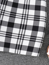 Spring and Autumn girl cute fashion outdoor casual 2-piece round neck long sleeve top + sleeveless plaid dress set