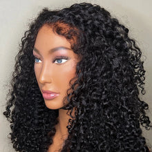 Soft Natural Black 180Density Long 26'' Kinky Curly Lace Front Wig For Women BabyHair Preplucked Heat Resistant Glueless Daily