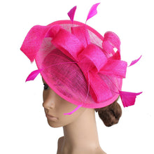 Formal Women Wedding Chuch Hat Bride Mariage Chapeau Ladies Party Occasion Derby Fascinator Sinamay Hat With Headband Accessory