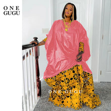 Gold and White African Bazin Rich Dress Robe For Noble Lady Wedding Party Gown White Nigerian Dashiki Robe Long Sleeves Dresses