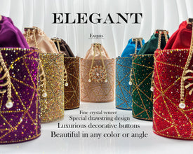 QSGFC High-end Women's Shoes with Diamond Oval Stand Bag Popular in Nigeria Women's High Heels for Special Day