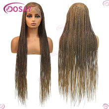 Synthetic Box Side Part Braided Wigs For Black Women Cornrow Braids Lace Wigs Full Lace Front Wig Braid African Hair Braided Wig