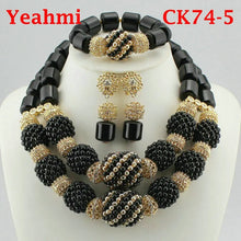 Latest African Wedding Resin Beads Fashion African Beads Jewelry Sets Hot Nigerian Wedding African Beads Jewelry Set
