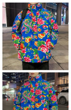 Men Harajuku Big Flopwer Coat Winter Jacket 2024 Mens Streetwear Hip Hop Parka Chinese Traditional Clothes Puffer Jackets XXXXXL