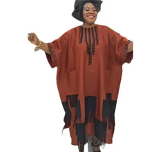 Plus Size African Dresses for Women Spring 2025 Fashion African Half Sleeve Polyester O-neck Long Dress Dashiki African Clothes