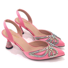 Venus Chan 2023 Yellow Classy Bowknot Pointed Toe Women's Shoes High Heel Elegant Sandals Shallow Mouth Shoes Bag Set Women