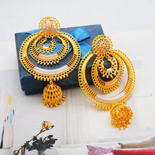 Bohemia Long Tassels Earrings African Dubai Gold Color Drop Earrings For Women Pendant Stud Earrings Wedding Jewellery Gifts