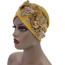 Elegant African Turban Cap with Shiny Rhinestone Ready to Wear Nigeria Auto Gele Headtie Party Women's Head Wrap Bonnet Turbante