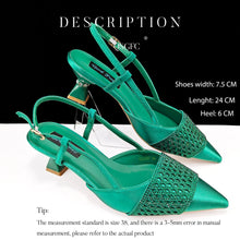 Nigeria Fashion Rhinestone-encrusted Ladies Party Shoes And Special bag High Heels And Dual Purpose Mini Bag Women's Shoes