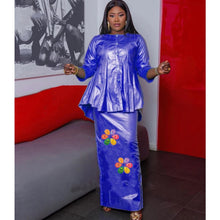 Fashionable Rich Basin Dashiki African Women's Party Dresses Traditional Bride Robe for Wedding and Evening