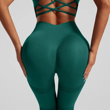 Seamless Yoga Set Two Piece Set Womens Outifits Workout Gym Set Fitness Clothing Tracksuit Backless Crop Top Leggings Sport Suit