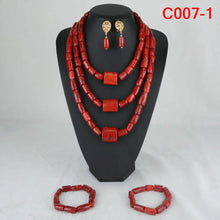 Latest Coral Jewelry Sets Nigerian Dubai Orange Necklace Sets of Beads African Bridal Jewelry Sets
