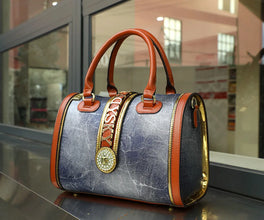 Large-capacity Women's Boston Barrel Handbags