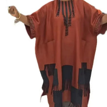 Plus Size African Dresses for Women Spring 2025 Fashion African Half Sleeve Polyester O-neck Long Dress Dashiki African Clothes