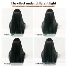 Long Black Green Mix Cospaly Wig Synthetic Hair High Quality Wig for Women Party Daily Use Heat Resistant Straight Natural Wigs