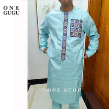 Waterproof Shining African 2Pcs Set Men Shirt And Pants Top Quality Original Nigerian Bazin Rich 100% Cotton Traditional Dashiki