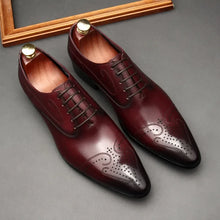 Handmade Mens Dress Shoes Luxury Genuine Leather 2024 Fashion New Style British Trend Brogues Wedding Business Shoes for Male