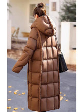 Women's New Winter Parkas Long Down Padded Jacket Hooded thick Warm