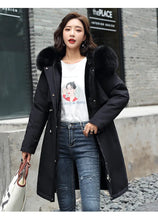 Women's Winter Parka Hooded Fur Collar Jacket
