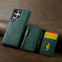 DG.Ming RFID Blocking Retro Flip Leather Case For Samsung Galaxy S25 S24 S22 S23 Ultra S24 FE Wallet Magnetic Cover Detachable