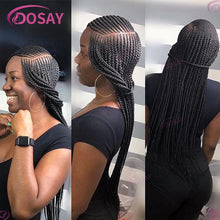 Synthetic Box Side Part Braided Wigs For Black Women Cornrow Braids Lace Wigs Full Lace Front Wig Braid African Hair Braided Wig