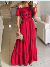 Summer Boho Red Dress Fashion Short Sleeve Beach Long Dress Casual Loose Elegant Holiday Party Dresses For Women Robe Femme 2023