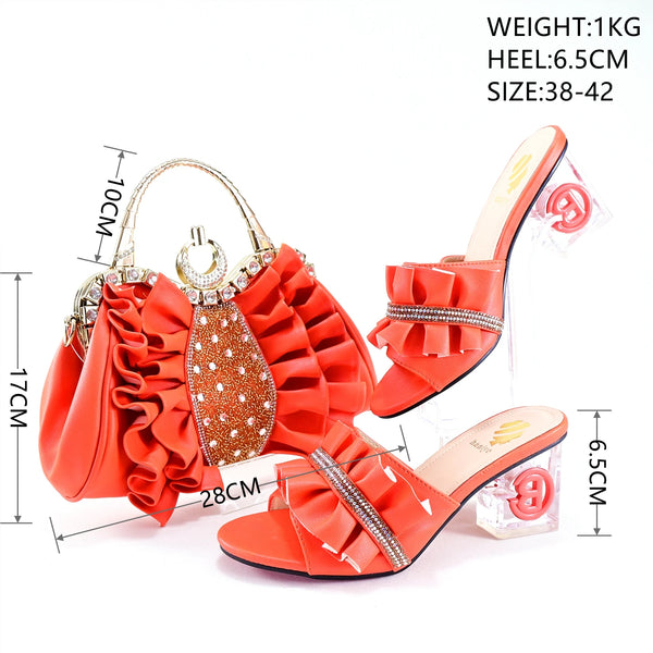 Women's Italian Shoe and Bag Set For Party And Weddings