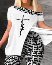 Elegant Women Two Piece Set Suits New Fashion Printed Ruffle Sleeve Top Solid Color Pants Set With Belt Blouses Female Clothing