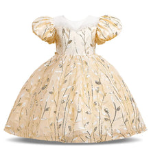Princess Party Summer Dress For Girls Puff Sleeve Back Bow Tutu Birthday Wedding Bridesmaid Gown Flower Children Clothing Prom