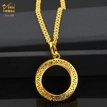 24K Gold-plated Two Piece Copper Jewelry Set India Dubai Jewelry Gold Warped Geometry Necklace Earrings