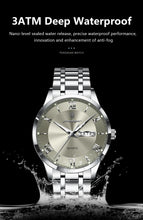 POEDAGAR Luxury Fashion Men Clock Waterproof Luminous Week Date Sports Man Wristwatch Stainless Steel Men's Quartz Watches Reloj