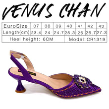 2025 Nigerian Women's Party Shoes and Bags Medium Heel Pointed Toe Elegant Party Footwear With Matching Color Handbag for Women