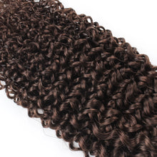 Brown 100% Human Hair Bulk for Braiding 16-24 inch Remy Hair Jerry Curly Boho Braids Hair Bulk Extension Bobbi Hair