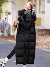 Women's New Winter Parkas Long Down Padded Jacket Hooded thick Warm