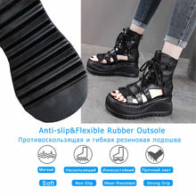 Koznoy 8cm Ethnic Cow Genuine Leather Ankle Booties Women Hollow Peep Toe Platform Wedge Breathable Zip Summer Fashion Shoes